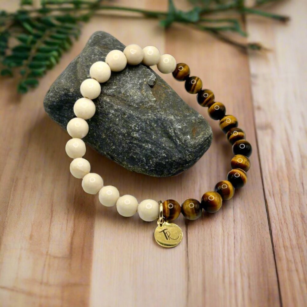 Riverstone Tiger's Eye Beaded Stretch Bracelet